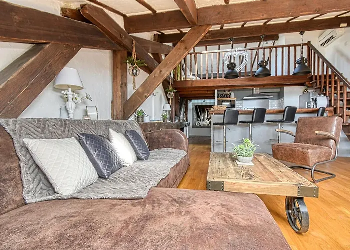 아파트 Le Boise Merveilleux Duplex Rustique, Excellent Emplacement A Quelques Pas Du Palais *